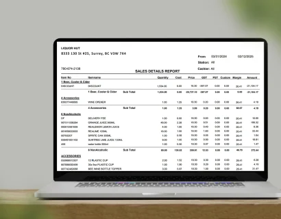 Liquor Store POS System for Accounts Management and Financial Reporting